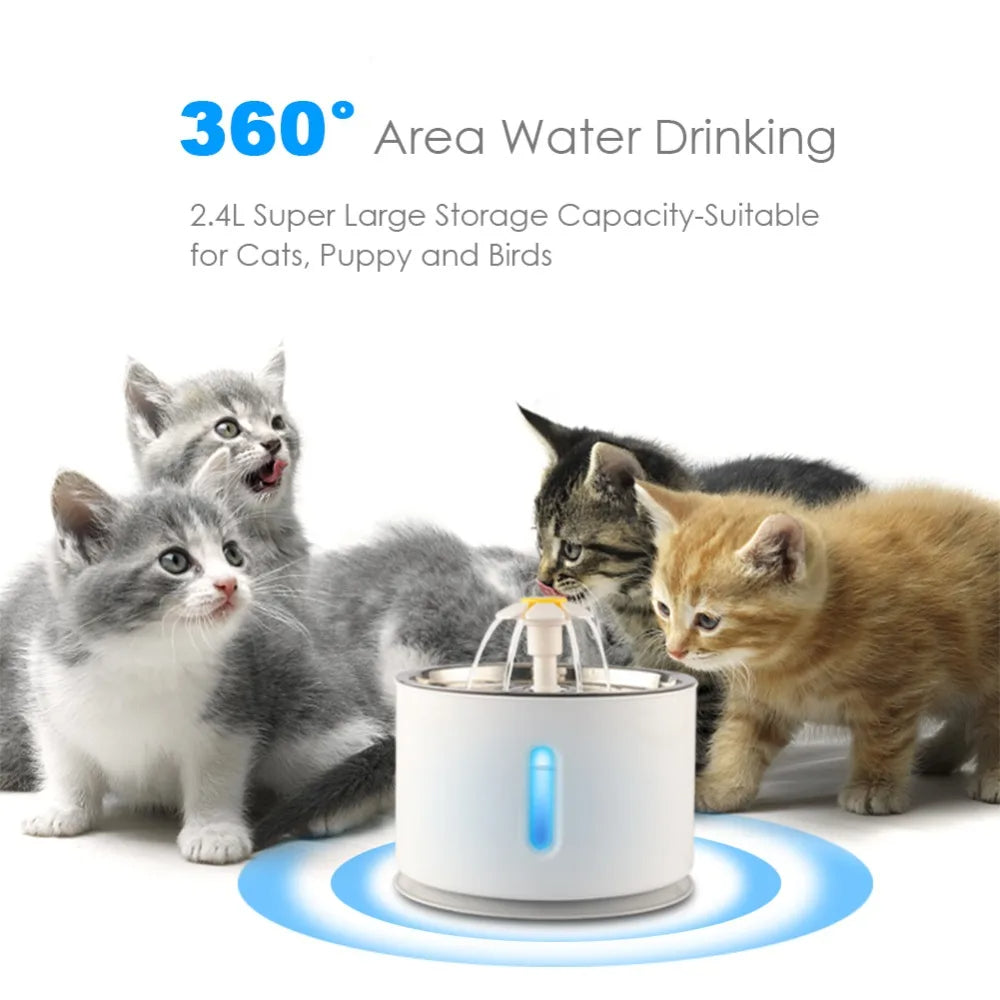 HydroPet Flow – Fuente de agua de acero inoxidable