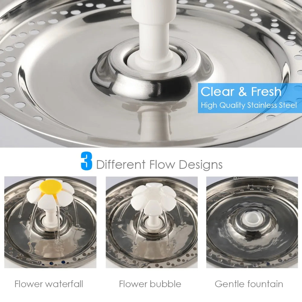 HydroPet Flow – Fuente de agua de acero inoxidable